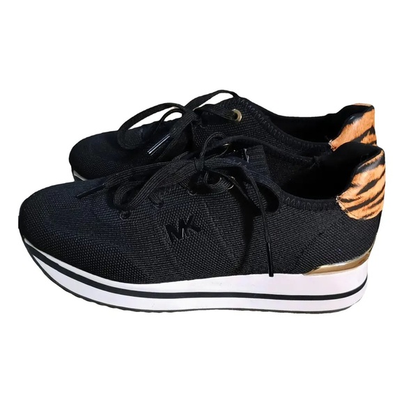 Michael Kors Black and Gold Women's Sneakers - Picture 1 of 1